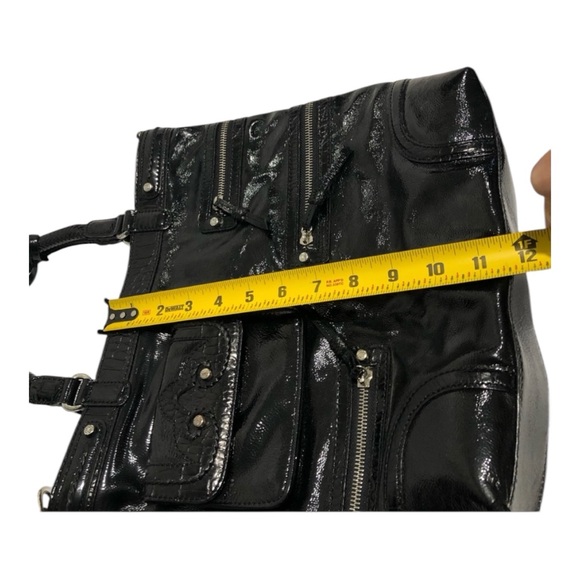 Vintage Brighton Black Patent Leather Shoulder Hand Bag - Picture 10 of 13